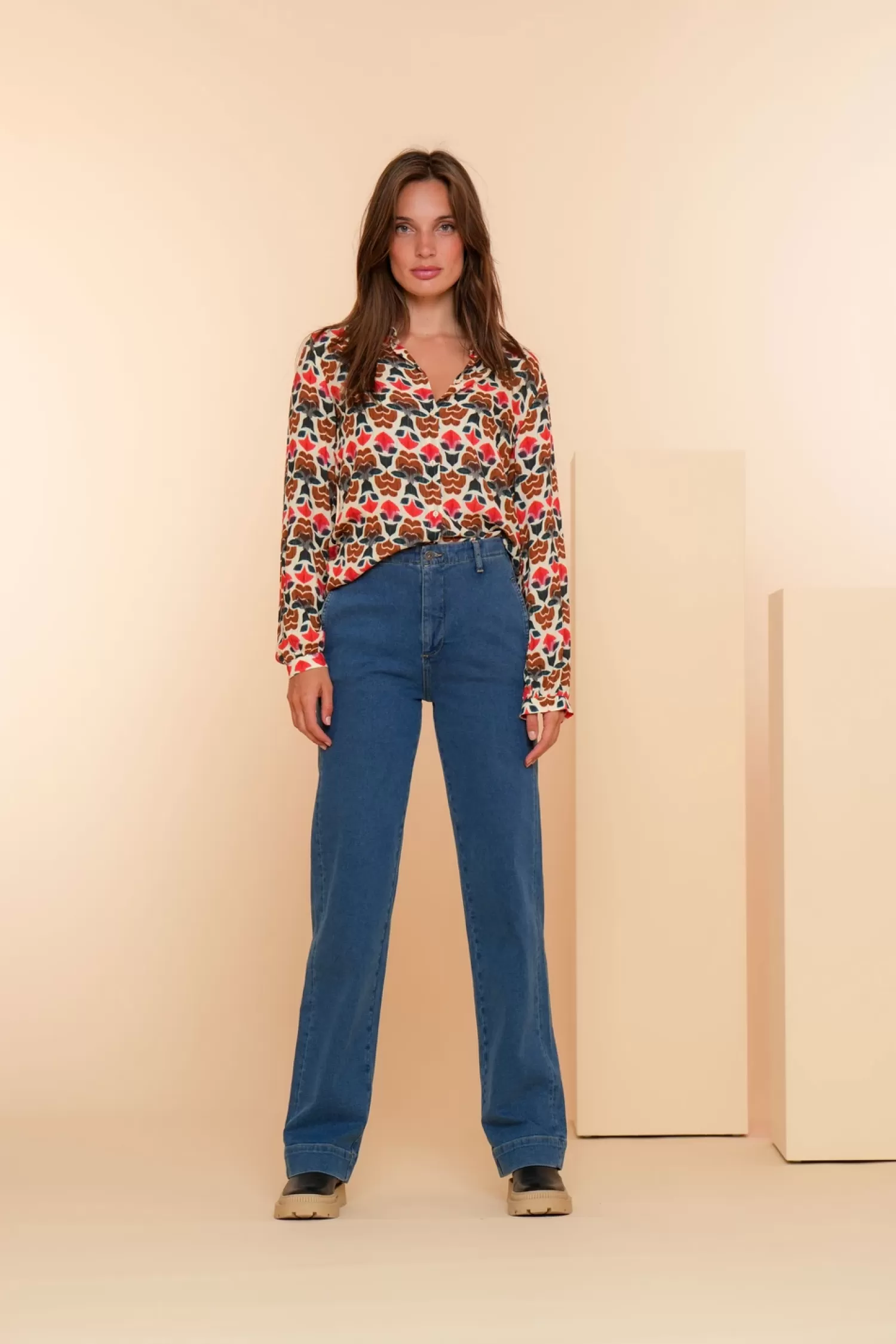 geisha_dames_blouse_met_grafische_print__2-1.webp Geisha Fashion Blouses*Geisha Dames Blouse Met Grafische Print 43680-20 blue