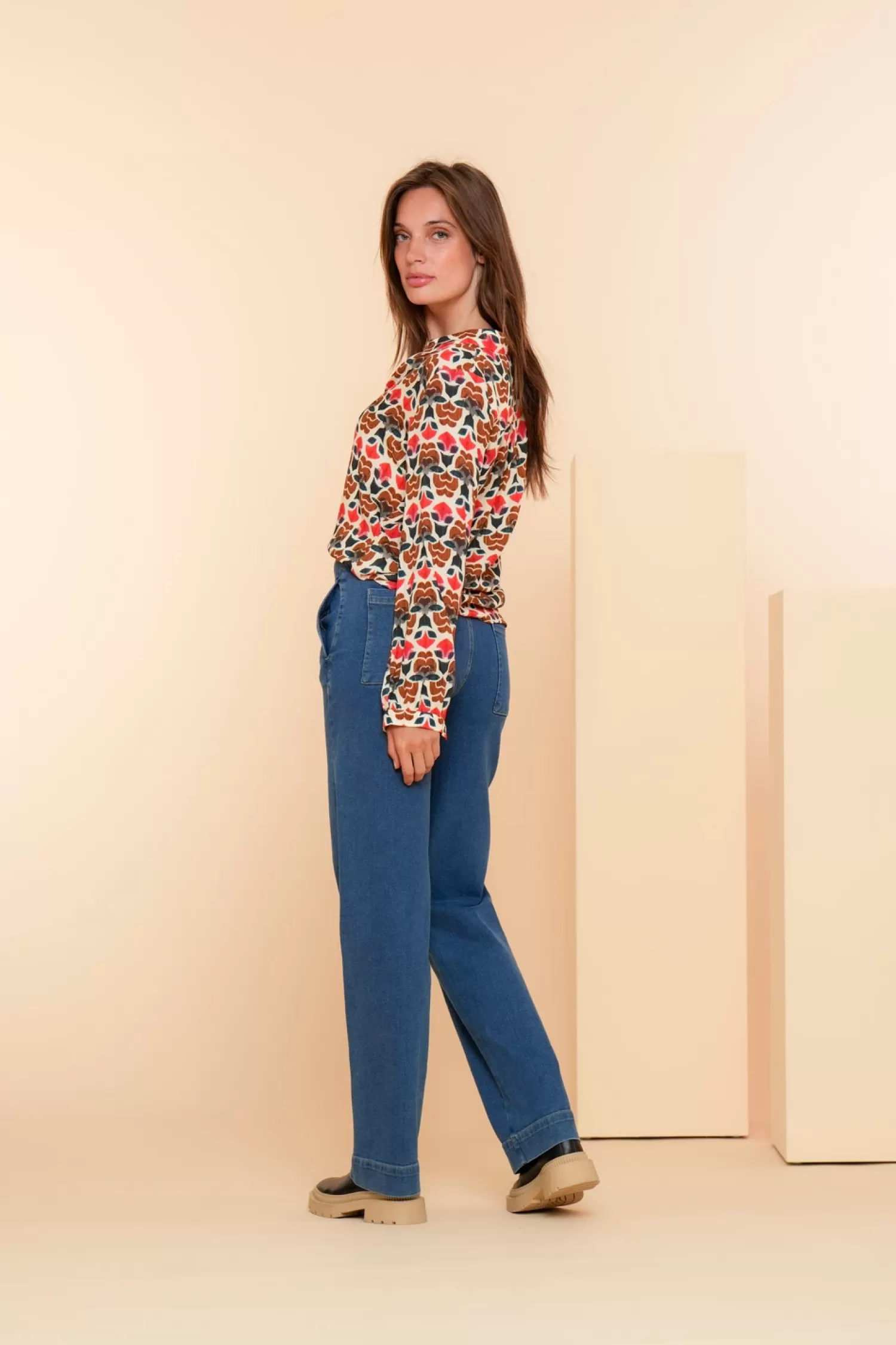 geisha_dames_blouse_met_grafische_print__4-1.webp Geisha Fashion Blouses*Geisha Dames Blouse Met Grafische Print 43680-20 blue