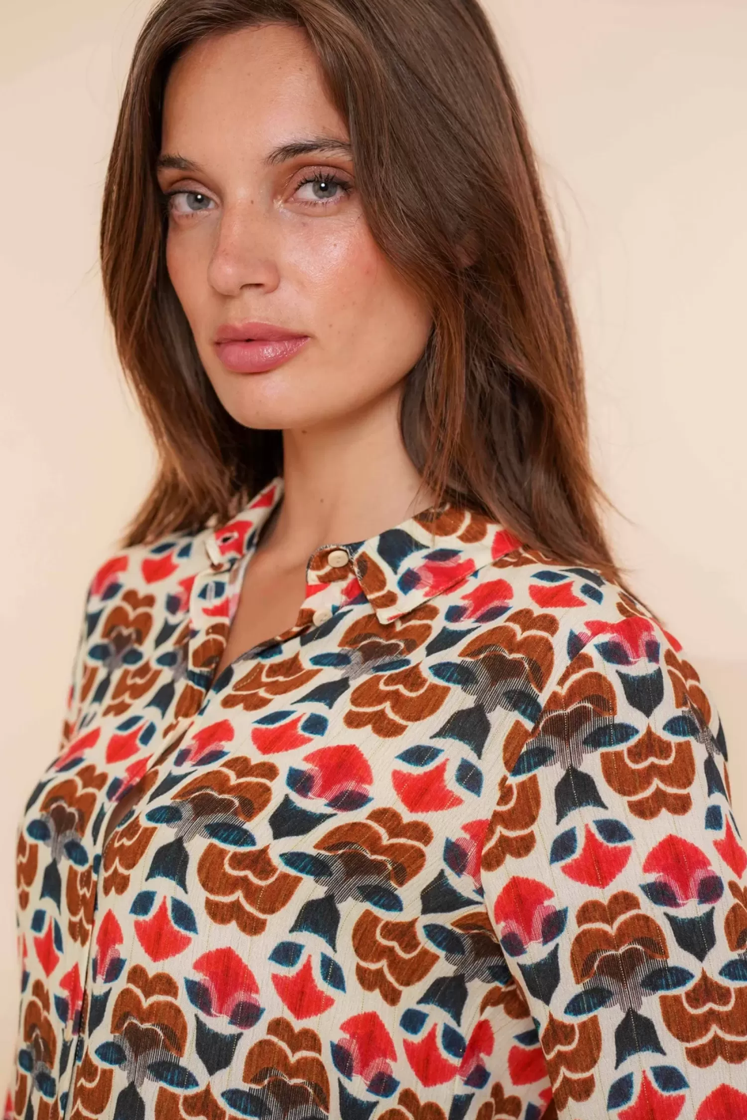 geisha_dames_blouse_met_grafische_print__6.webp Geisha Fashion Blouses*Geisha Dames Blouse Met Grafische Print 43680-20 blue