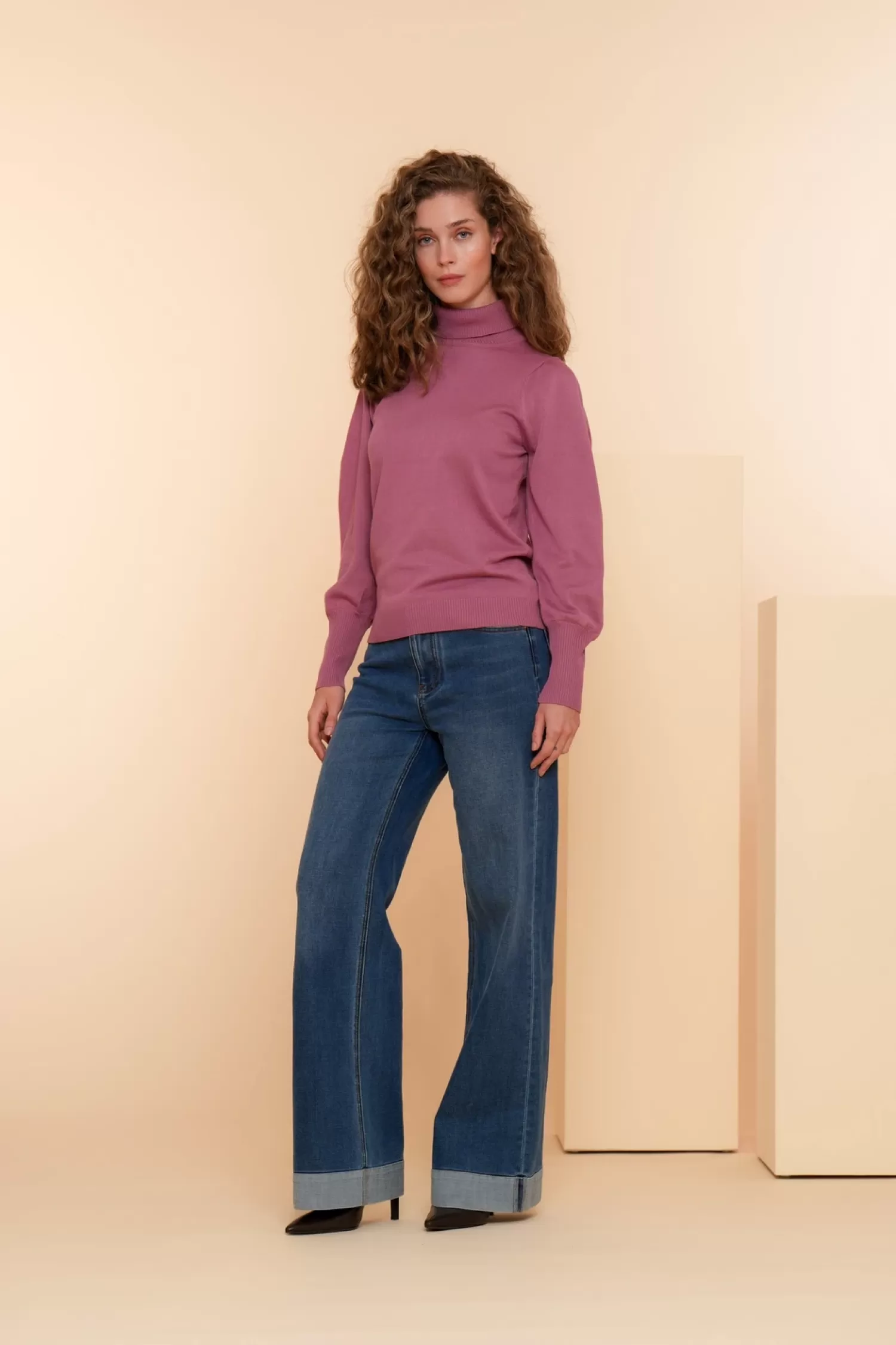 geisha_dames_coltrui_met_pofmouwen__2-1.webp Geisha Fashion Truien & Vesten*Geisha Dames Coltrui Met Pofmouwen 44566-14 old pink