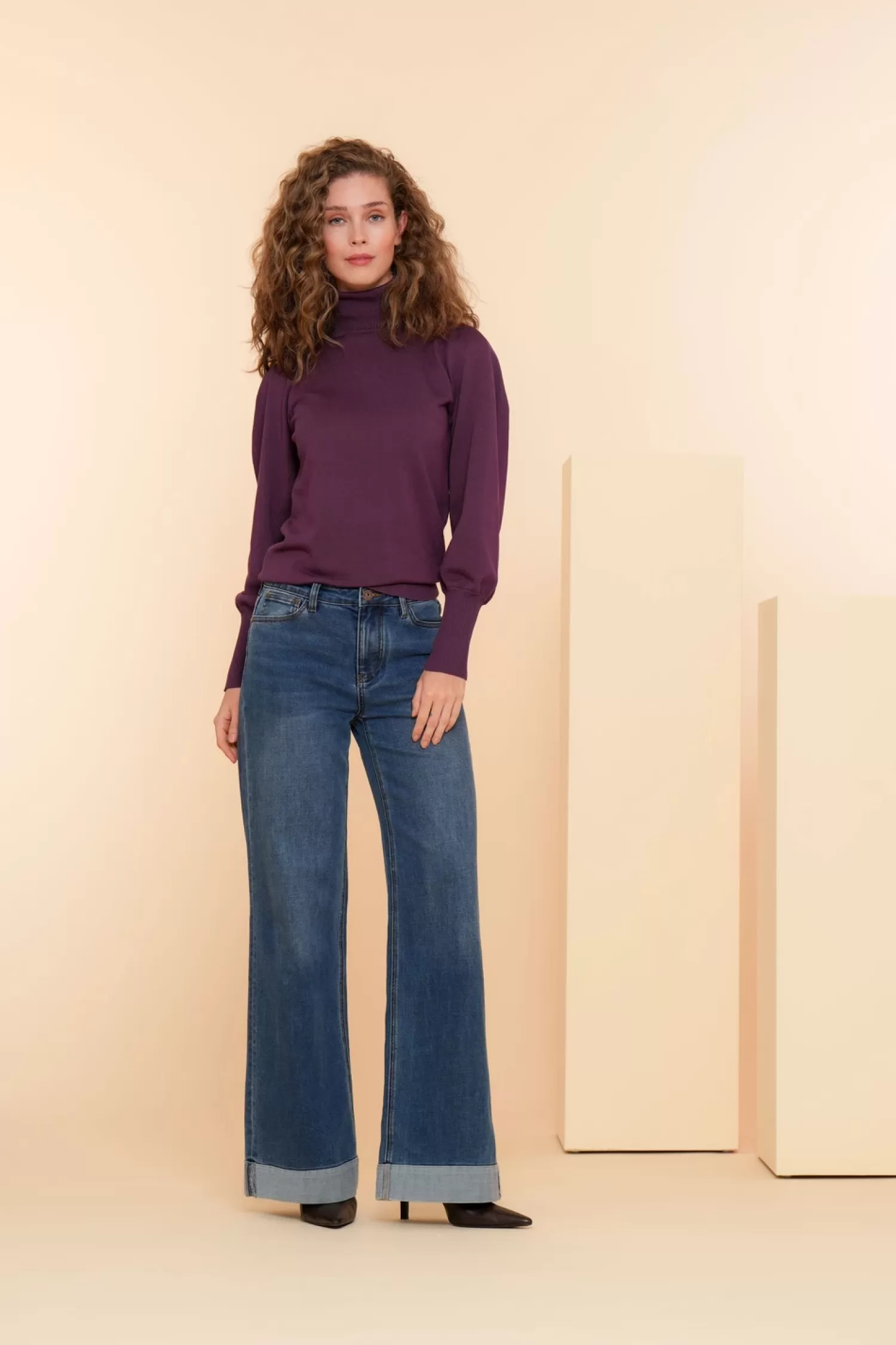 geisha_dames_coltrui_met_pofmouwen__2.webp Geisha Fashion Truien & Vesten*Geisha Dames Coltrui Met Pofmouwen 44566-14 mauve