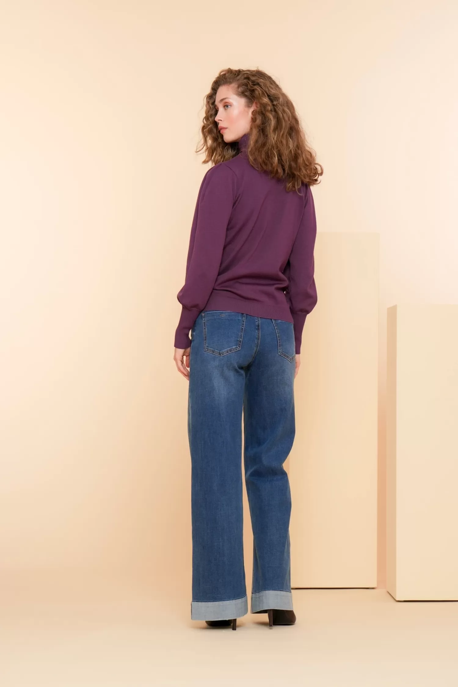 geisha_dames_coltrui_met_pofmouwen__4.webp Geisha Fashion Truien & Vesten*Geisha Dames Coltrui Met Pofmouwen 44566-14 mauve