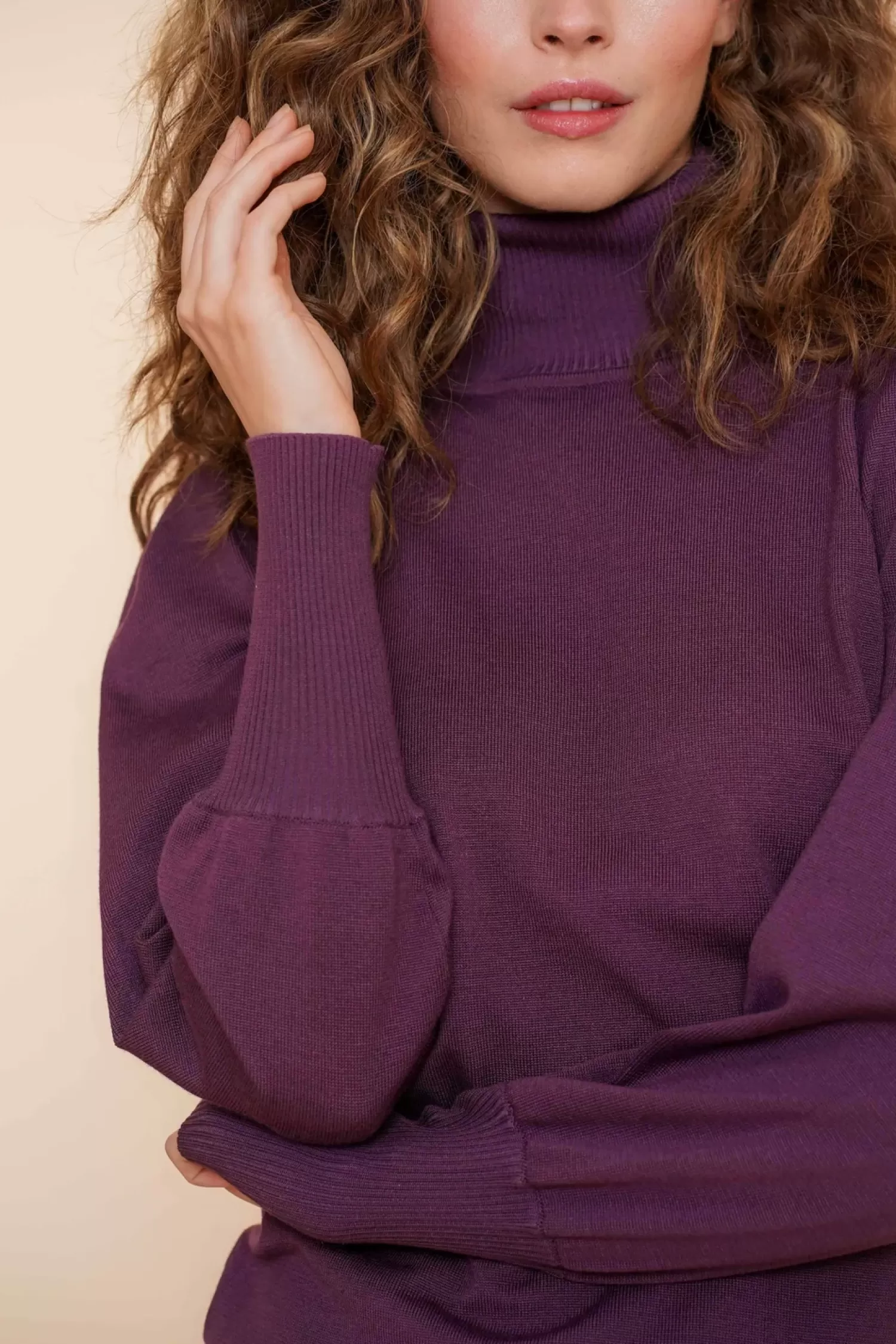 geisha_dames_coltrui_met_pofmouwen__6.webp Geisha Fashion Truien & Vesten*Geisha Dames Coltrui Met Pofmouwen 44566-14 mauve