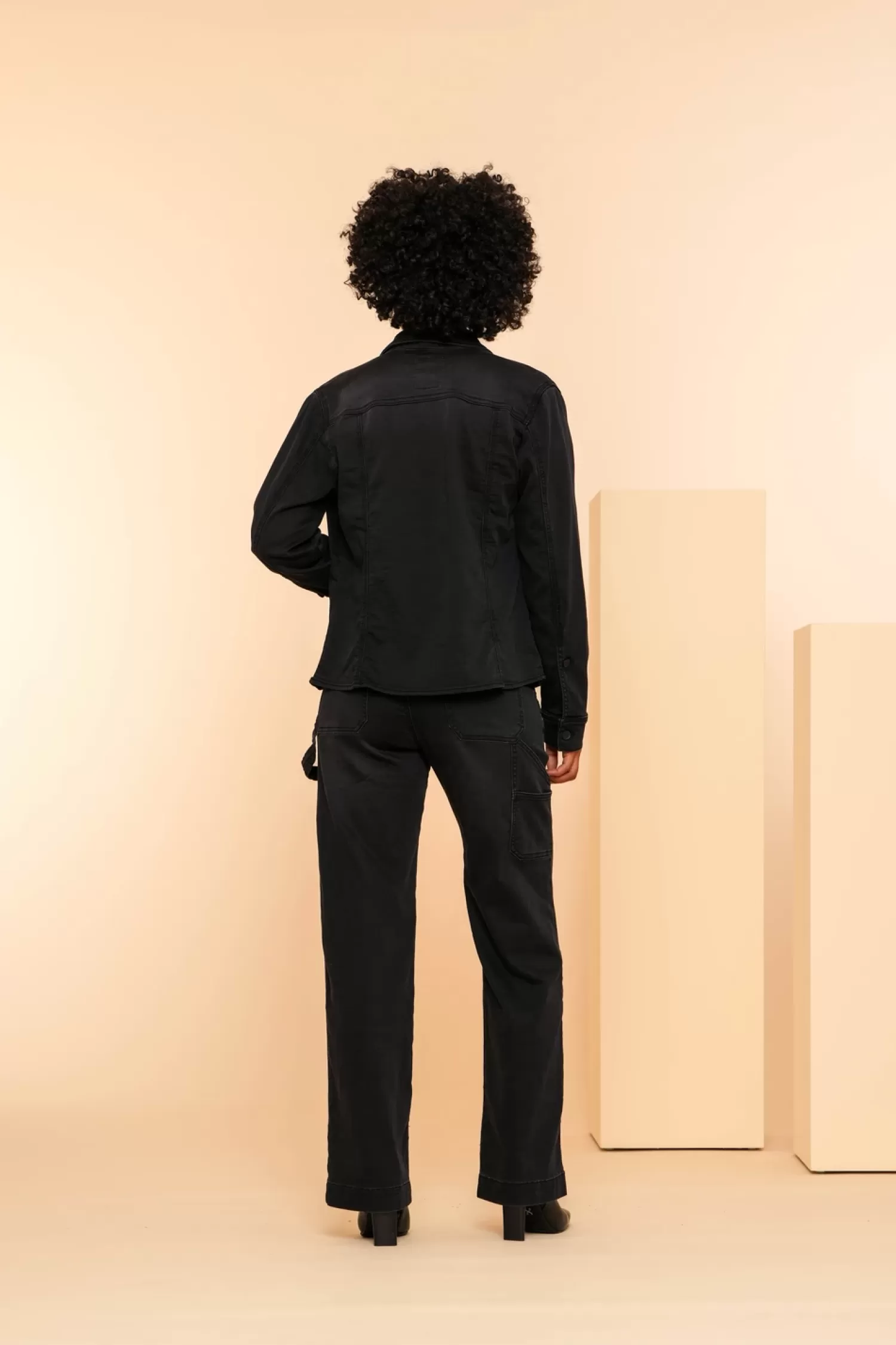 geisha_dames_denim_jasje__2.webp Geisha Fashion Denim | Jasjes & Blazers*Geisha Dames Denim Jasje 45513-10 black denim