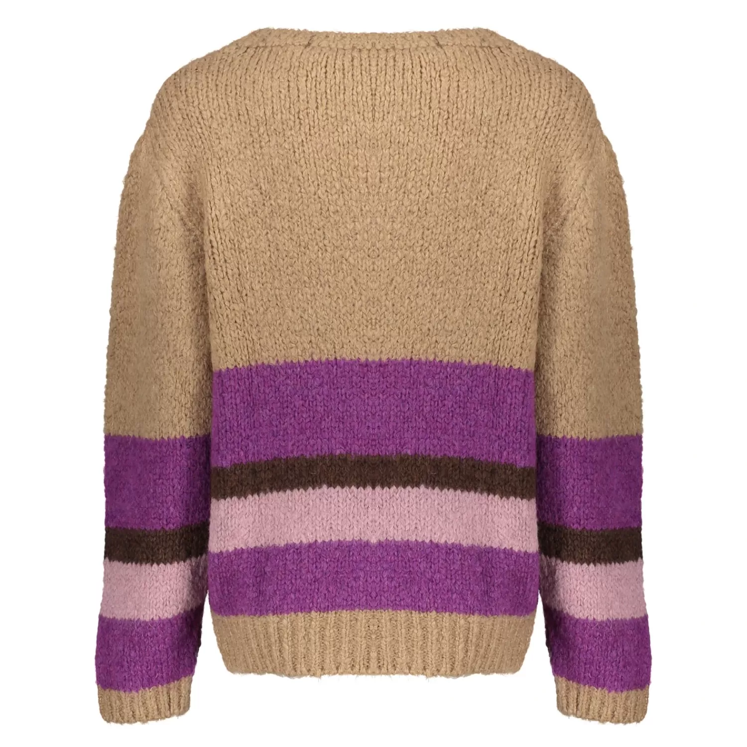 geisha_dames_gebreide_trui_met_streep__3.webp Geisha Fashion Truien & Vesten*Geisha Dames Gebreide Trui Met Streep 44576-70 sand