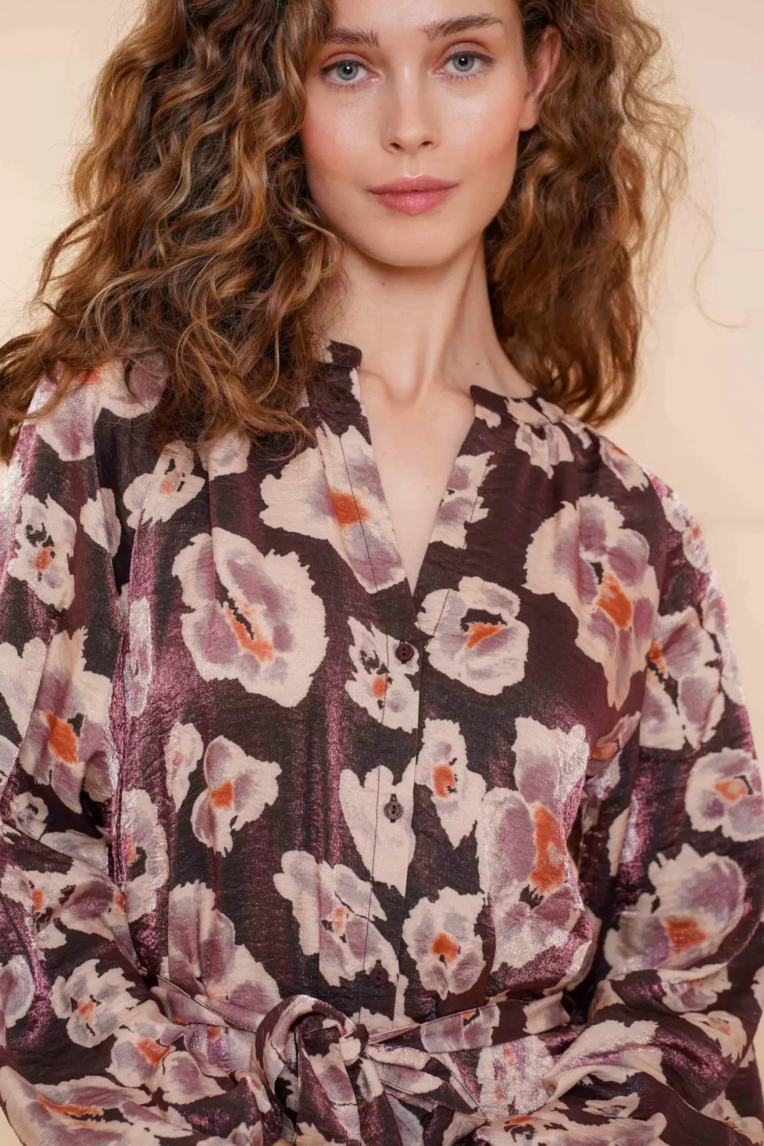 geisha_dames_jurk_met_bloemenprint__5.webp Geisha Fashion Jurken & Jumpsuits*Geisha Dames Jurk Met Bloemenprint 47614-20 paars