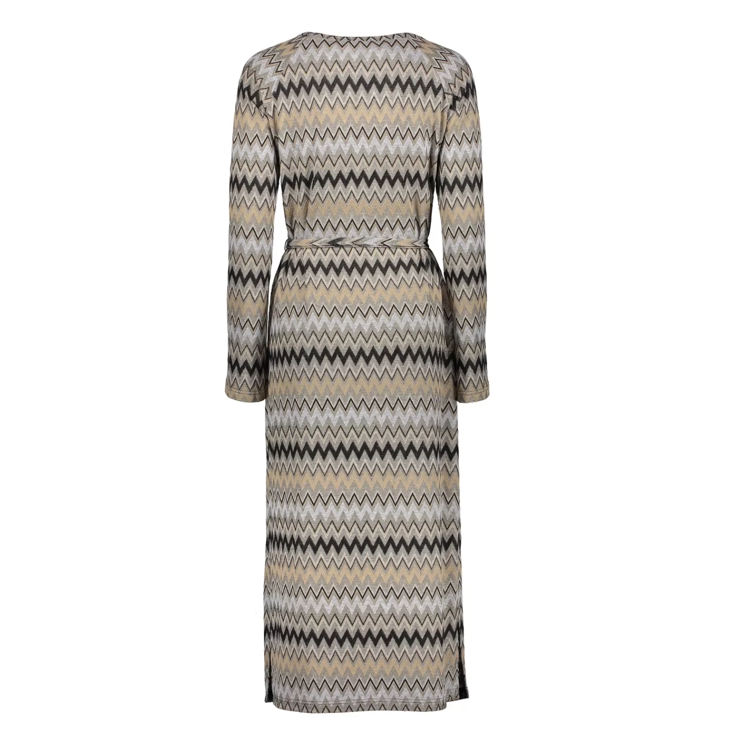 geisha_dames_jurk_met_zigzag_print__3.webp Geisha Fashion Jurken & Jumpsuits*Geisha Dames Jurk Met Zigzag Print 47610-20 sand