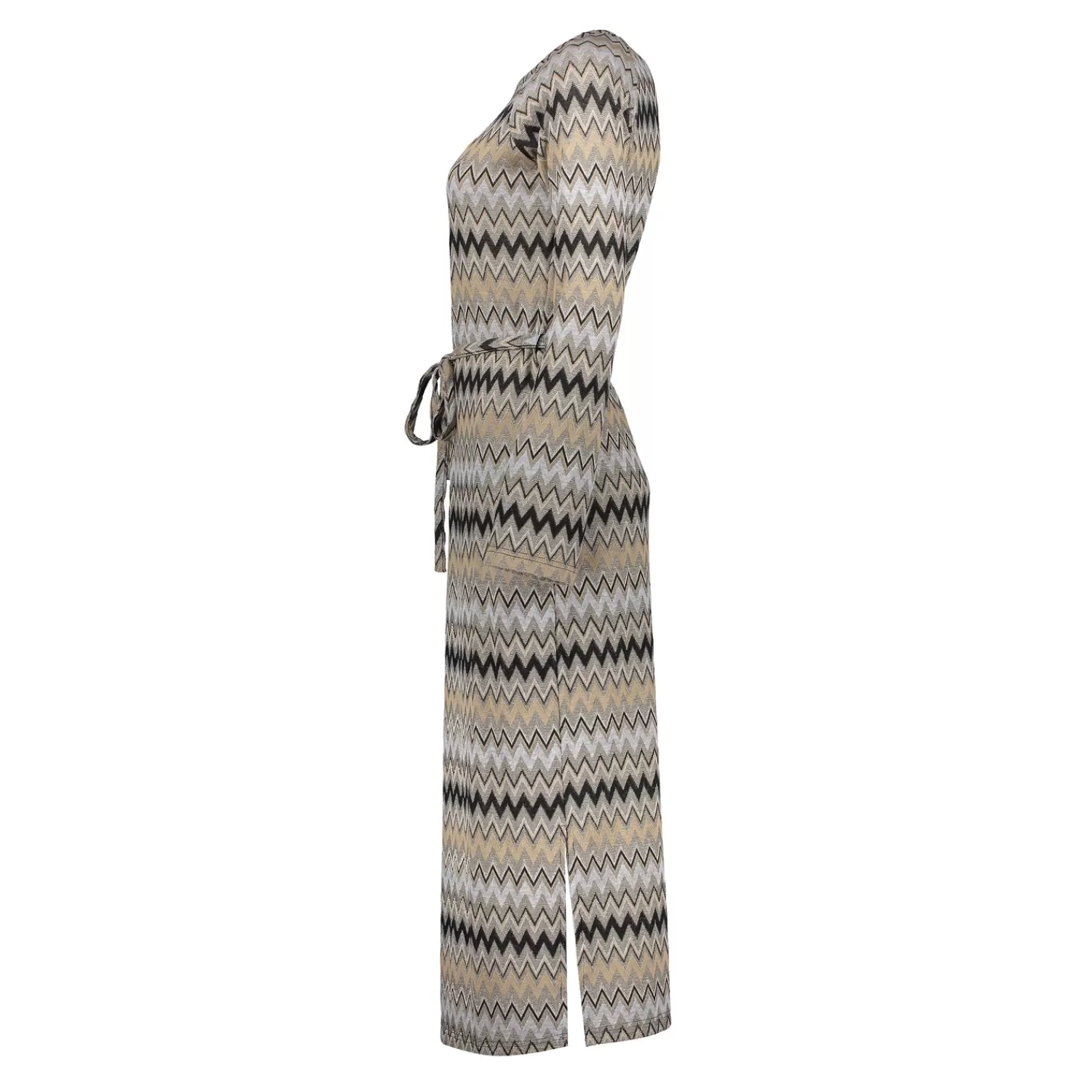 geisha_dames_jurk_met_zigzag_print__5.webp Geisha Fashion Jurken & Jumpsuits*Geisha Dames Jurk Met Zigzag Print 47610-20 sand