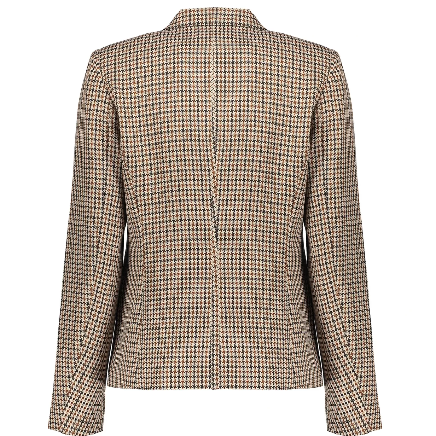 geisha_dames_korte_blazer_met_checkered_print__3.webp Geisha Fashion Denim | Jasjes & Blazers*Geisha Dames Korte Blazer Met Checkered Print 45523-10 sand