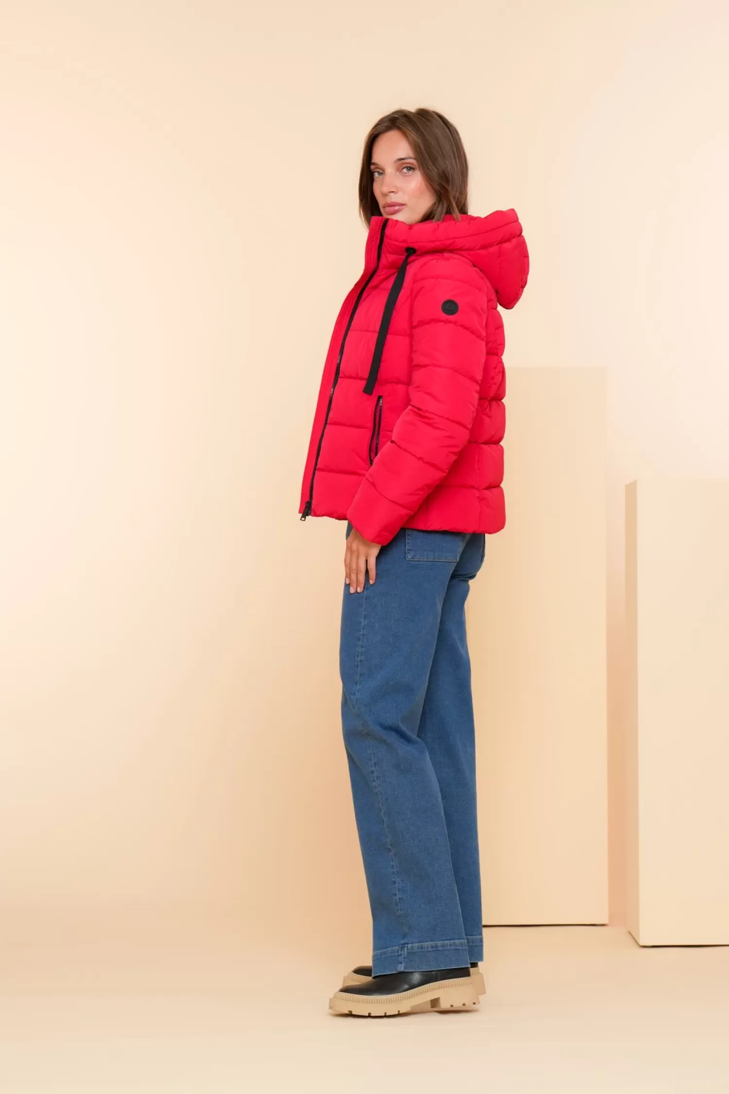 geisha_dames_korte_pufferjas__6.webp Geisha Fashion Jassen & Jacks*Geisha Dames Korte Pufferjas 48553-12 rood