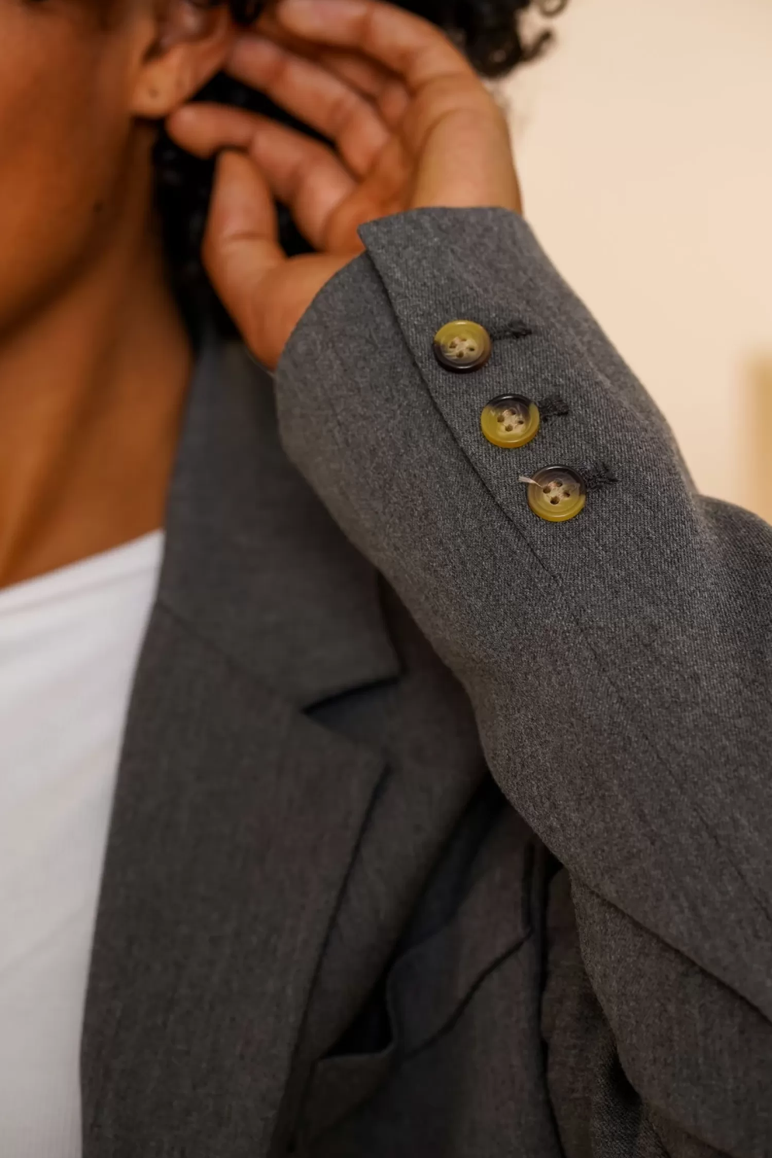 geisha_dames_melange_blazer__7.webp Geisha Fashion Jasjes & Blazers*Geisha Dames Melange Blazer 45602-32 grey melange