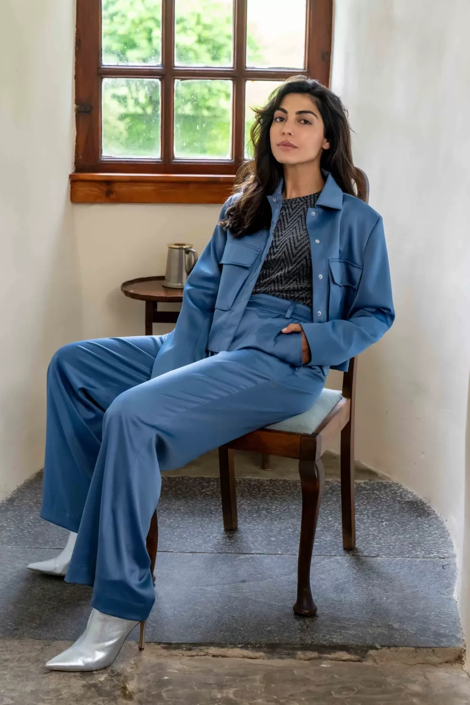 geisha_dames_satijne_palazzo_pantalon__5.webp Geisha Fashion Broeken*Geisha Dames Satijne Palazzo Pantalon 41590-21 blue