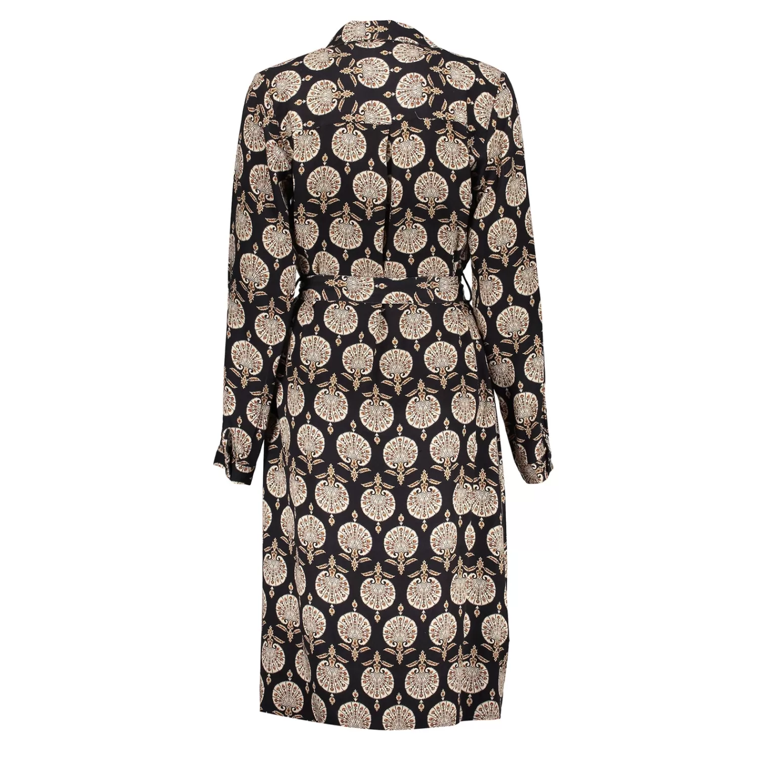 geisha_dames_shirtdress_met_print__3.webp Geisha Fashion Jurken & Jumpsuits*Geisha Dames Shirtdress Met Print 47541-70 zwart