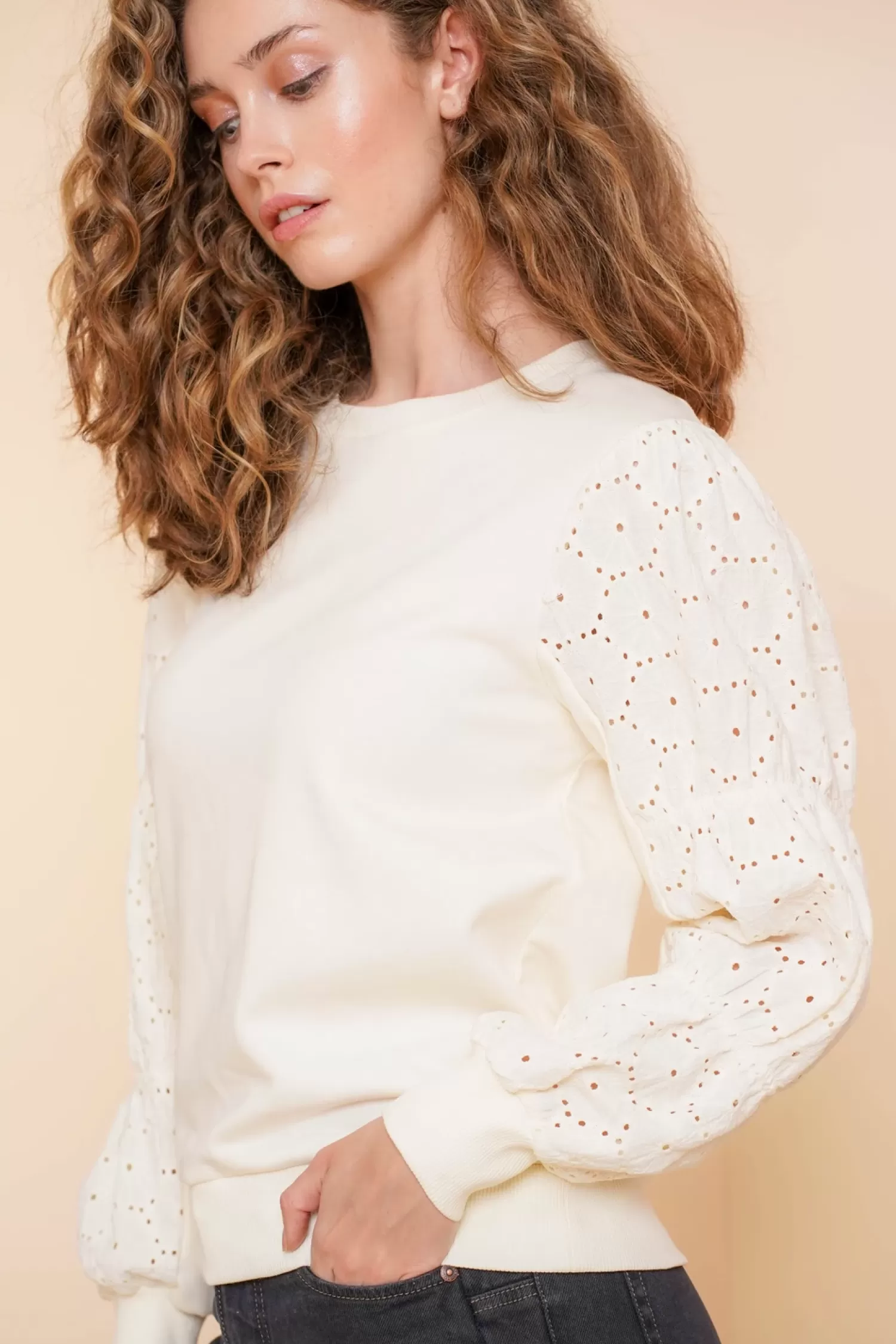 geisha_dames_sweater_met_broderie__6.webp Geisha Fashion Truien & Vesten*Geisha Dames Sweater Met Broderie 42608-41 off-white