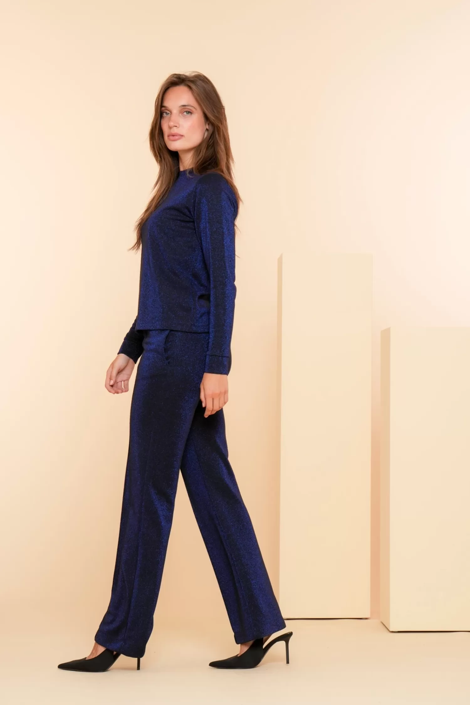 geisha_dames_top_met_glitter__5.webp Geisha Fashion Tops & T-shirts*Geisha Dames Top Met Glitter 42570-43 zwart