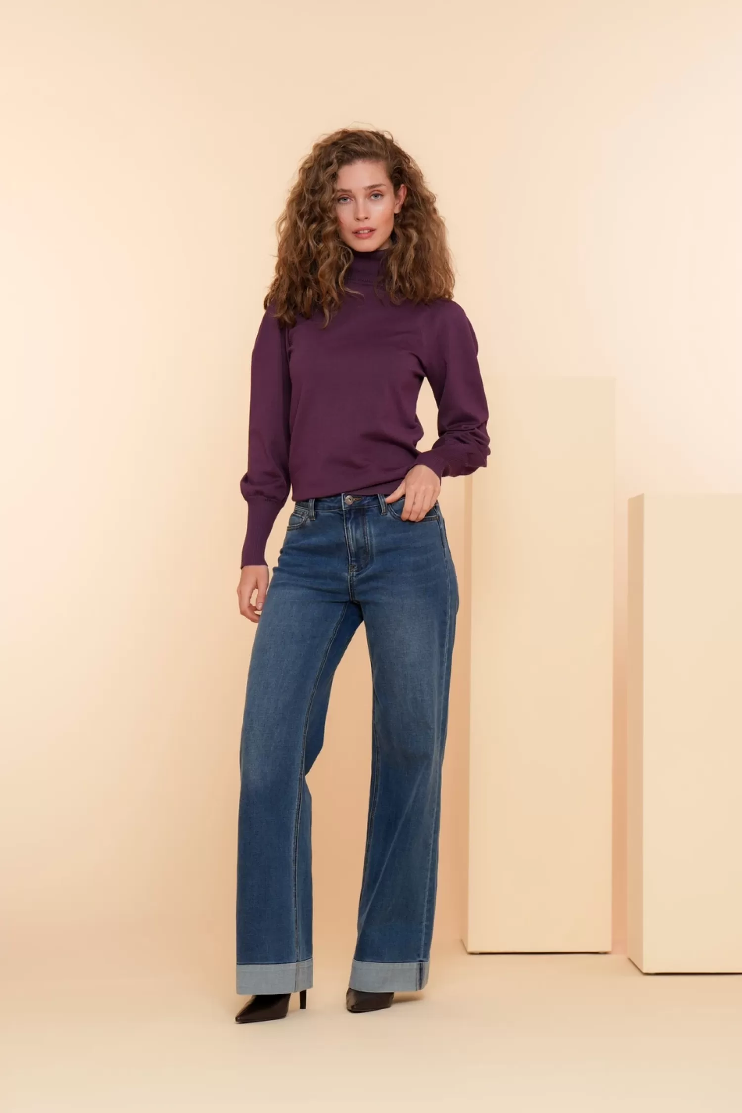 Geisha Fashion Broeken | Denim*Geisha Dames Vintage Flare Jeans 41517-10 blue denim stonewash