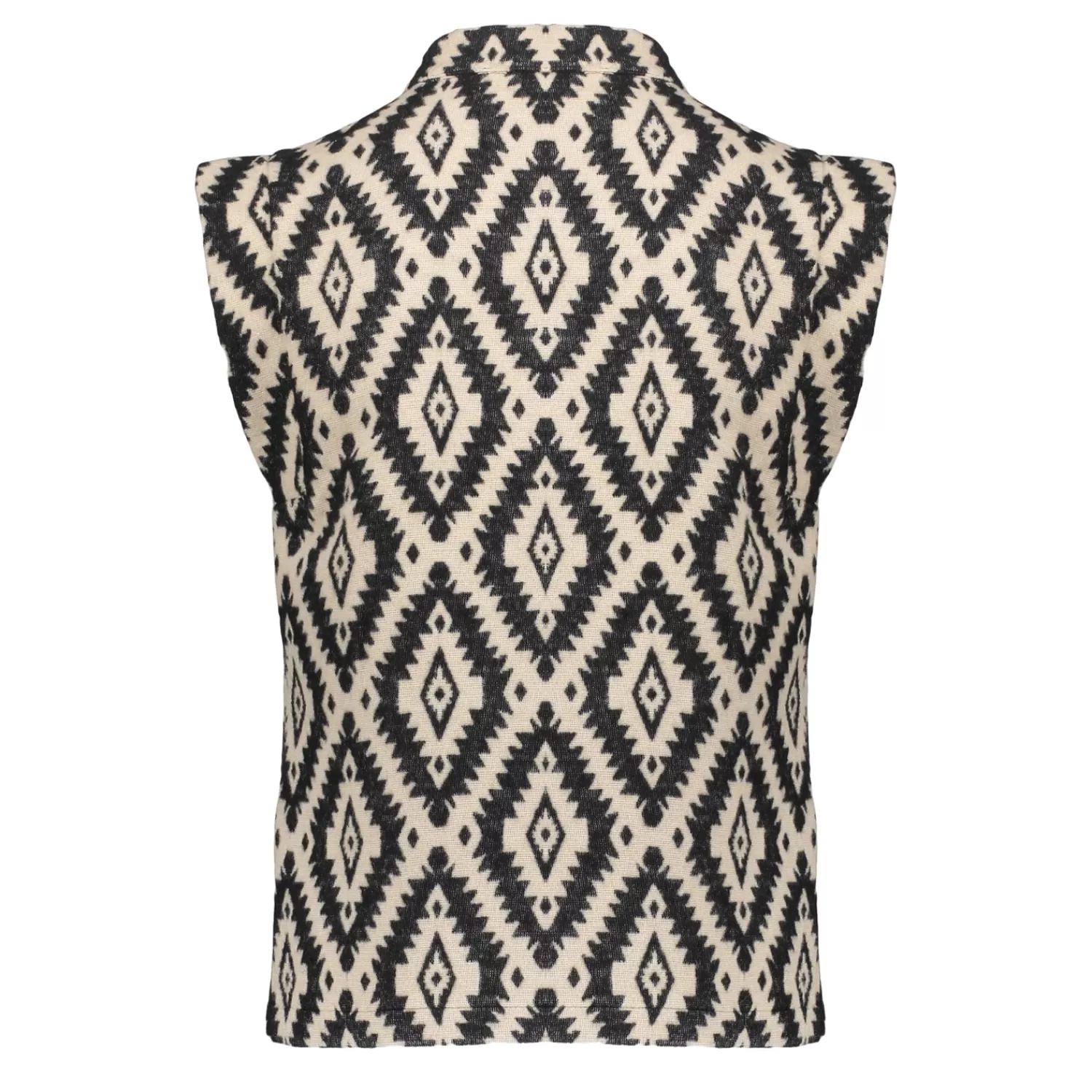 geisha_girls_gilet_met_ikat_print_k_3.webp Geisha Fashion Truien & Vesten*Geisha Girls Gilet Met Ikat Print 45585K-21 zwart