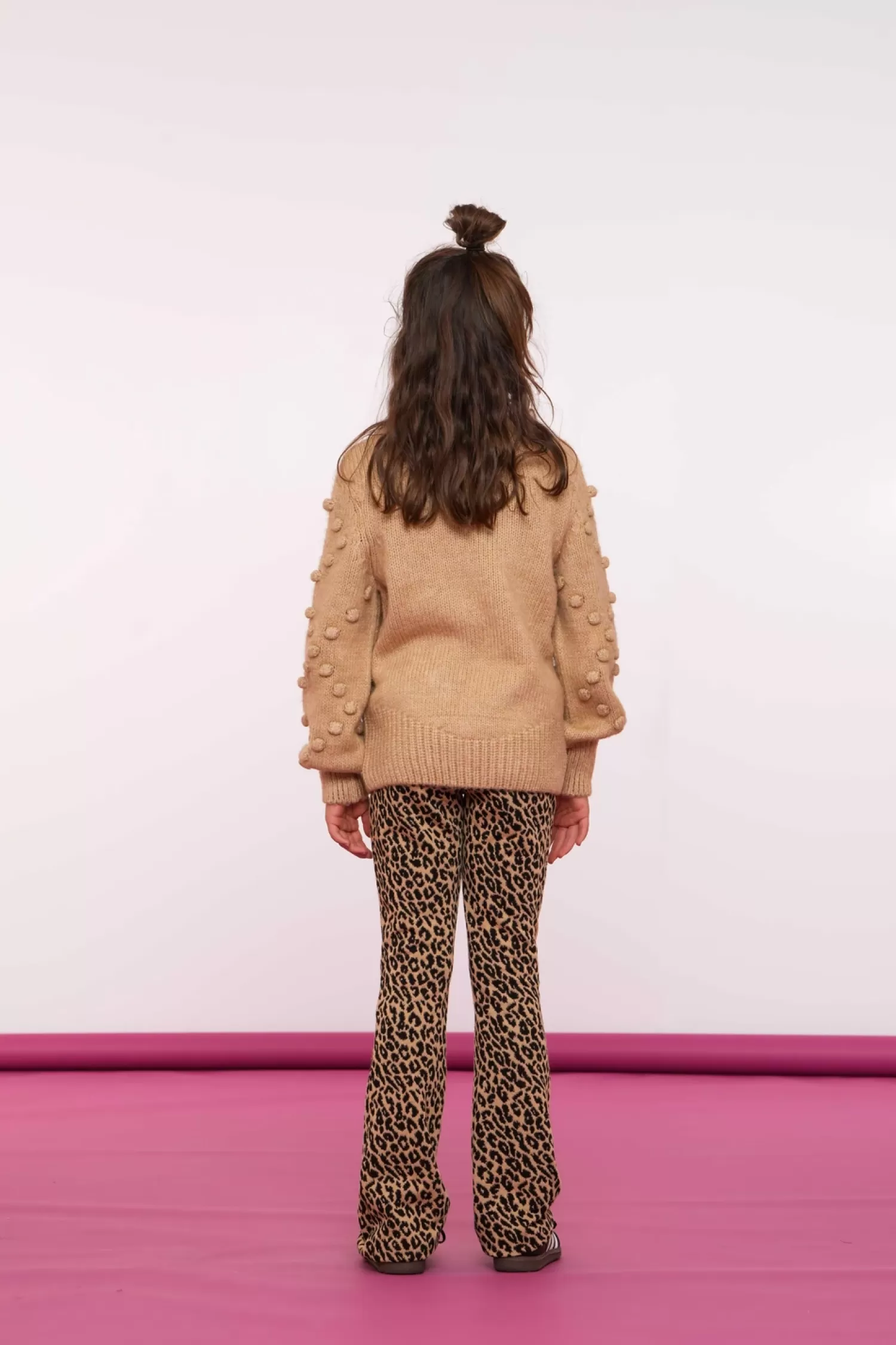 Geisha Fashion Truien & Vesten*Geisha Girls Kleurrijke Gebreide Trui Met Pompons 44550K-23 sand