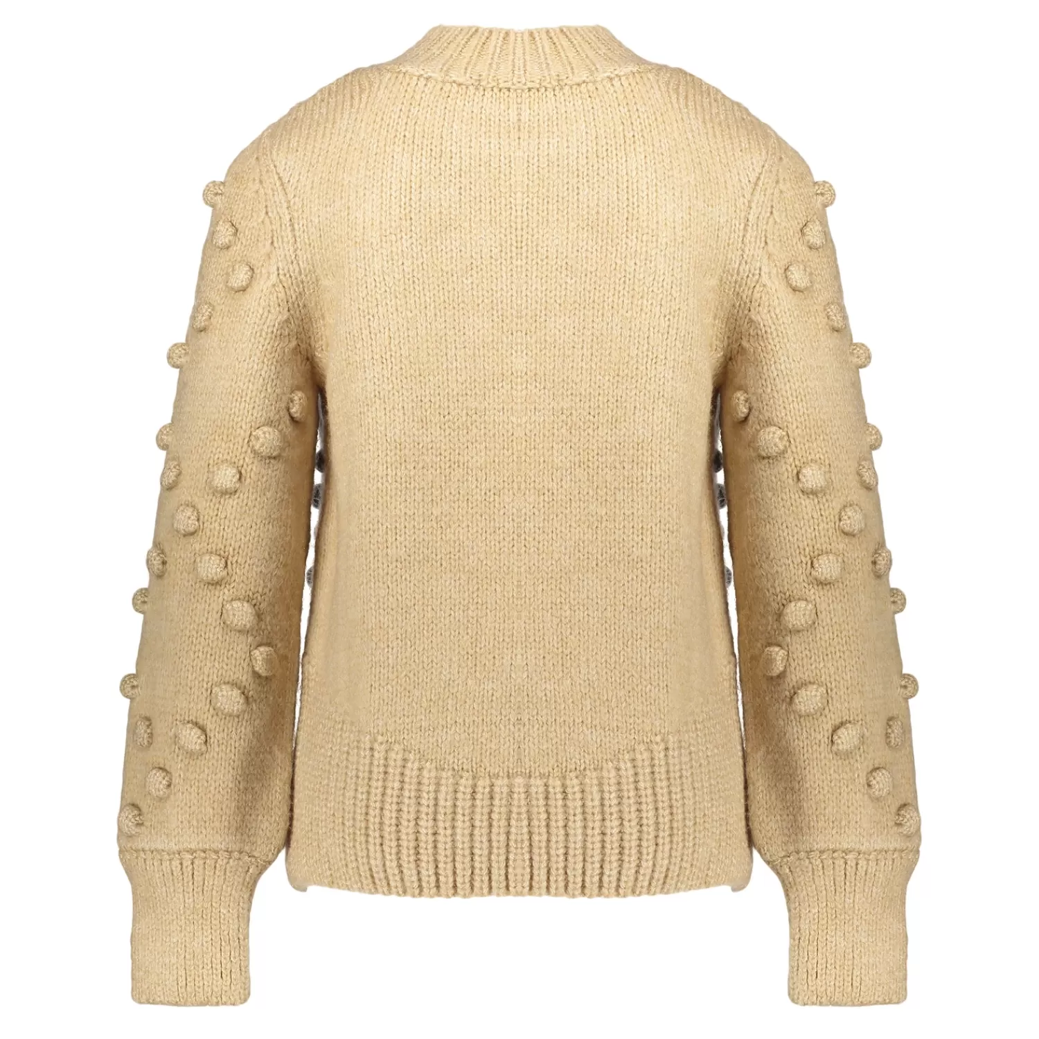 Geisha Fashion Truien & Vesten*Geisha Girls Kleurrijke Gebreide Trui Met Pompons 44550K-23 sand