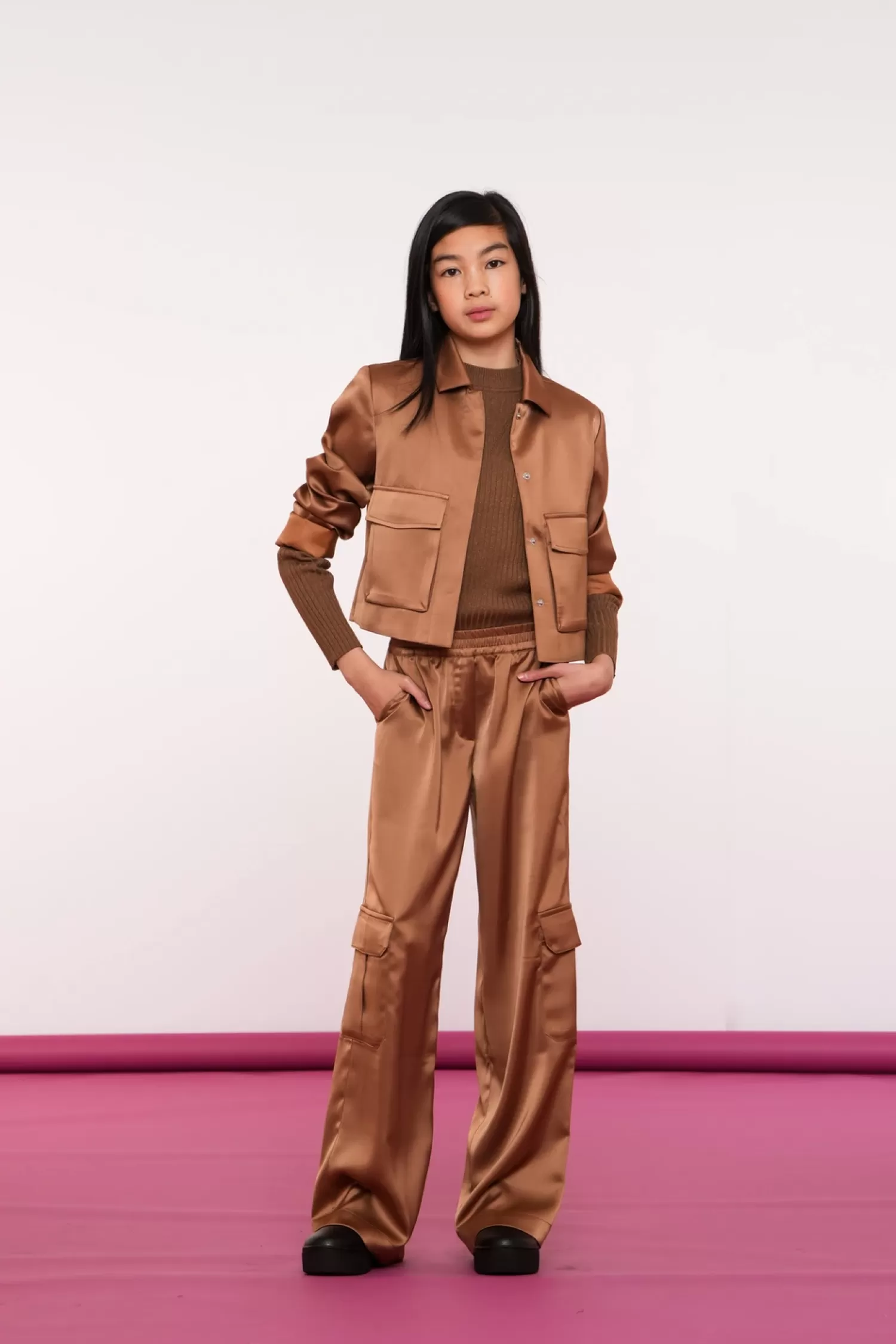 geisha_girls_satin_bomberjackje_k_2.webp Geisha Fashion Jassen & Jacks*Geisha Girls Satin Bomberjackje 45581K-21 bronze