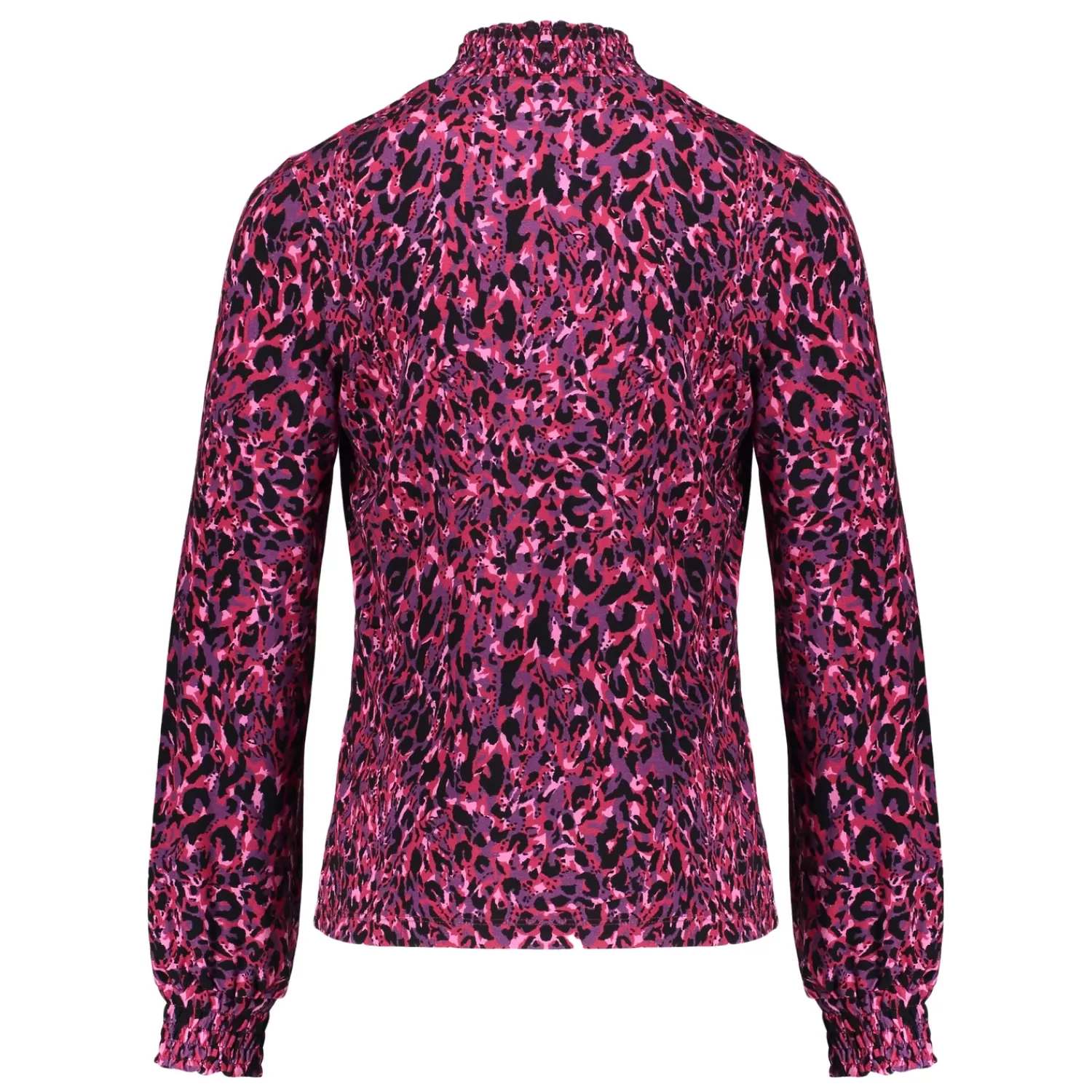 geisha_girls_top_met_panterprint_k_3.webp Geisha Fashion Tops & T-shirts*Geisha Girls Top Met Panterprint 42539K-60 zwart